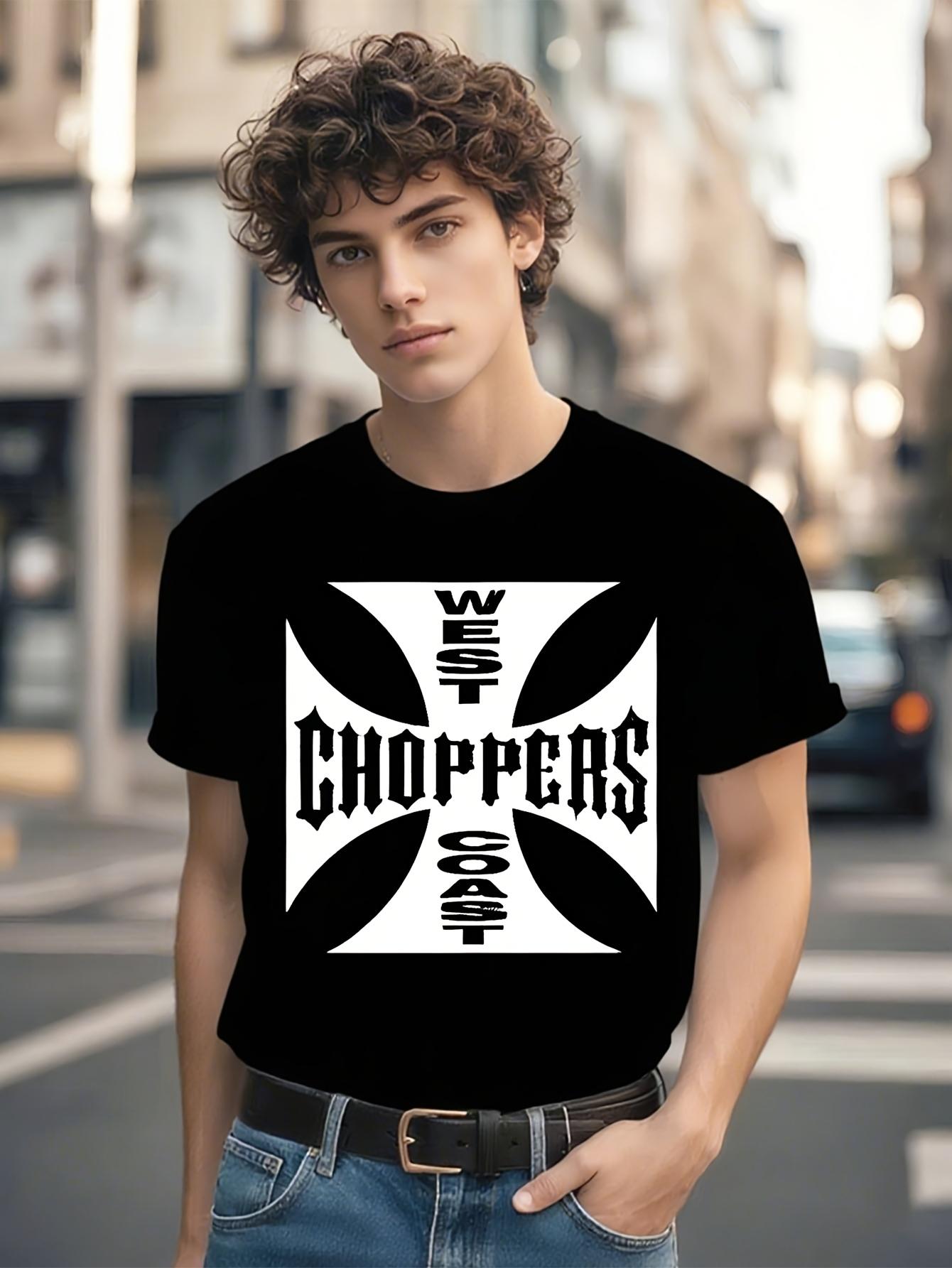 West Coast Choppers Graphic T-shirt - Black with White Logo Print XXXL