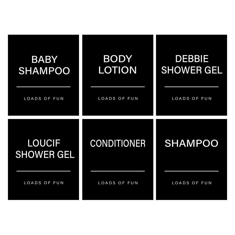 6/7pcs Soap Dispenser Labels Bathroom Jar Storage Label Shower Shampoo Lotion Conditioner Bottle Stickers