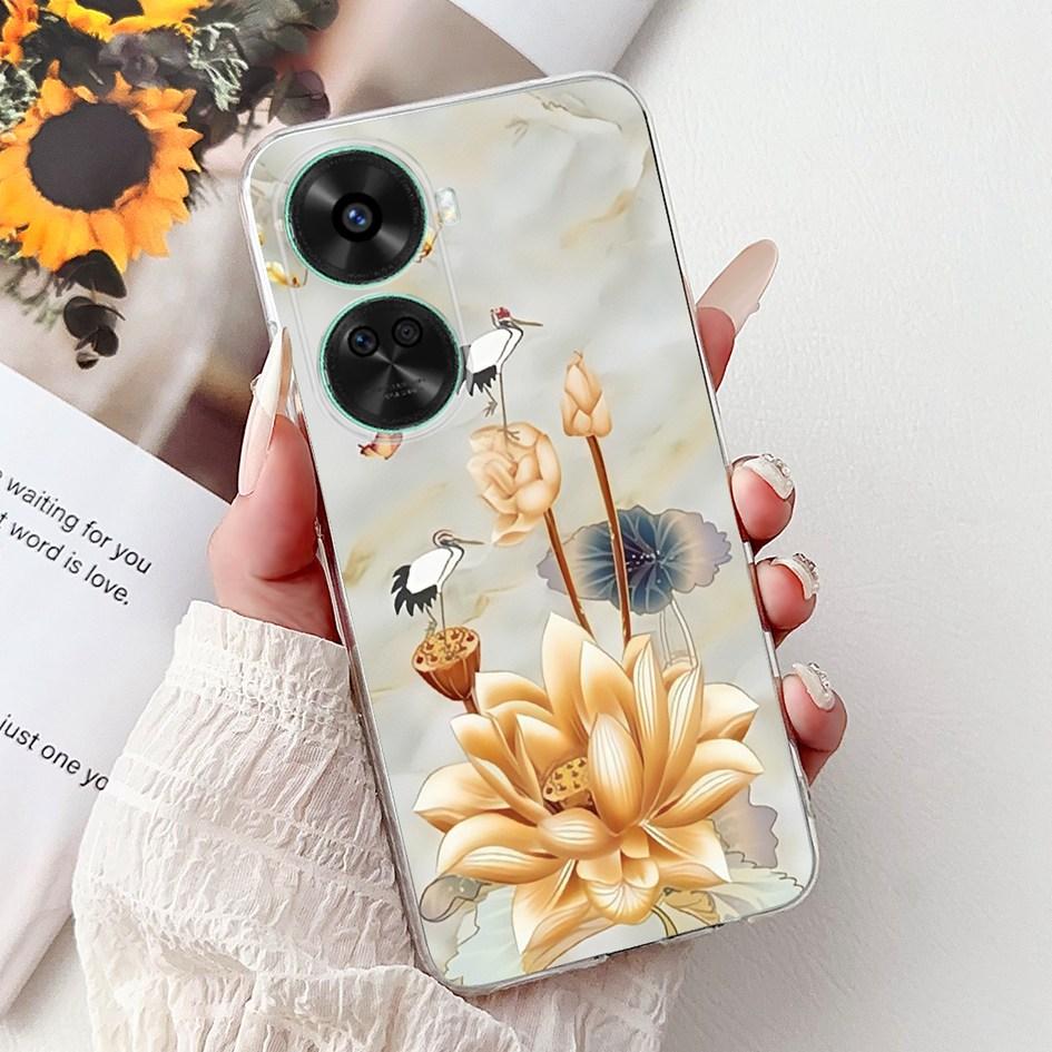For Huawei Nova 11 SE Case Nova 12 SE Cover BNE-LX1 Funda Fashion Flower TPU Soft Silicone Phone Case For Huawei Nova 12SE Shell
