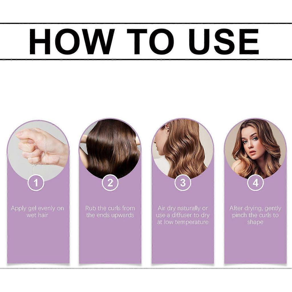 Hoegoa Flaxseed Setting Gel Moisturizes Hair Strands and Creates Natural Curly Hair. Portable and Elastic Setting Gel