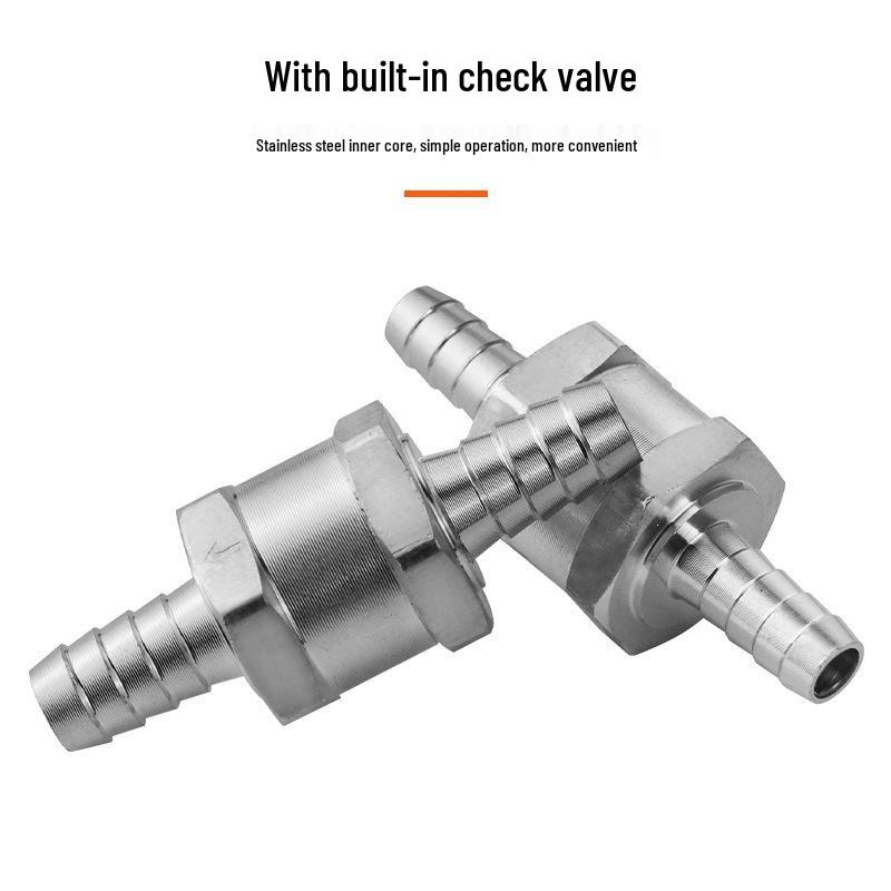 Stainless Steel Core Check Valve for Oil Pipes - Available In 6/8/10mm Sizes, Aluminum Alloy for Automotive & Marine Use