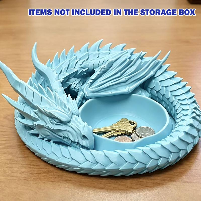 Creative Gothic 3D Printing Dragon Tray Dark Style Plastic Jewelry Storage Tray Decorative Desktop Organizer Key Holder