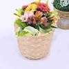 Bambus-gewebter Korb für den Haushalt, Organizer für BHs und Kleinigkeiten, Rattan-Pflanzkasten, Desktop-Container für Gartenblumenvase