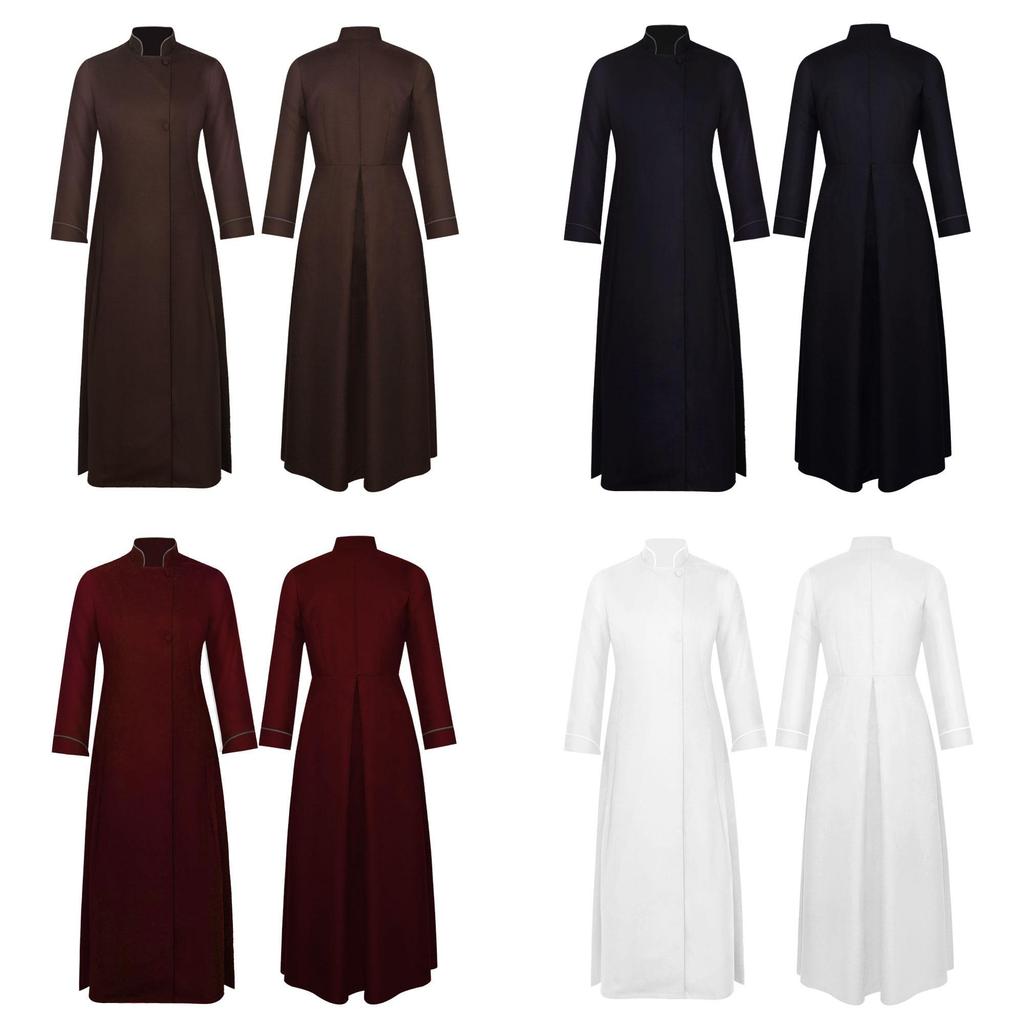Medieval Priest Cosplay Costume For Men With Fourcolor Design For Halloween Party
