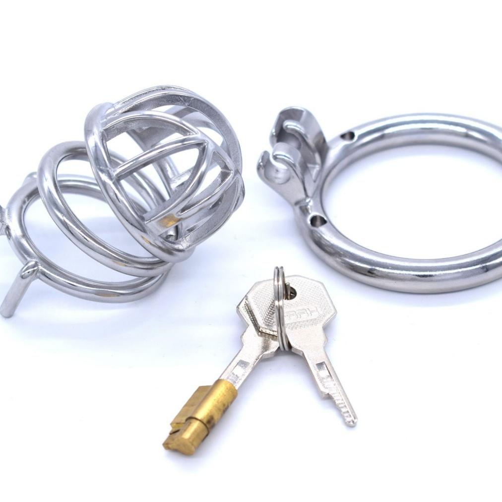Hot Sale Handed Polished Male Chastity Cage Abstinence Sex Toy Bdsm Fantasy Cock Cage Delay Ejaculation for Men