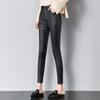 Damen Lederhose mit hohem Bund und Fleece für Herbst/Winter 2021 - Matt, Skinny, Lange Basis-Schicht