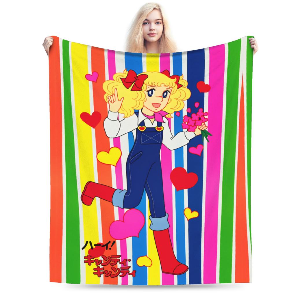 Anime Candy Candy Blanket Quality Soft Warm  Throw Blanket Winter Child Couch Bed Pattern Bedspread
