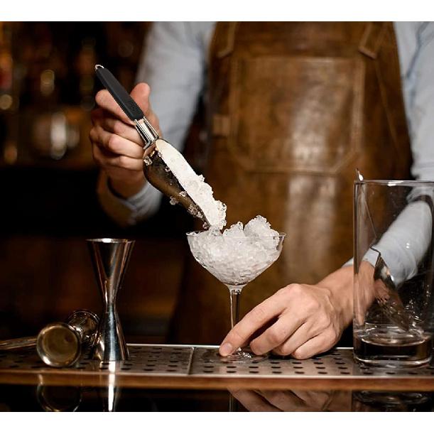 Edelstahl 6 Unzen Eisschaufel mit gutem Griff - Küche, Gefrierschrank, Hundefutter, Popcornschaufel - Spülmaschinenfest