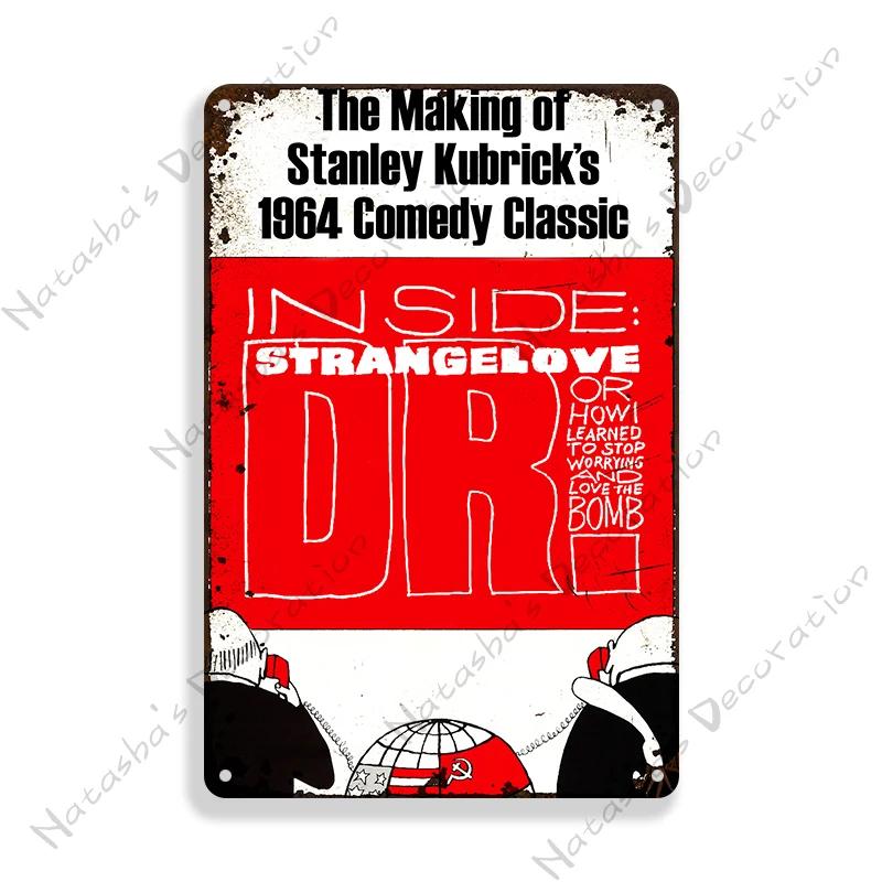 British Movie Poster Dr. Strangelove Metal Sign Retro Metal Poster Home Cafe Club Shop Home Bar Metal Plaque Industrial Decor