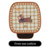 Cartoon Retro Checkered Puppy Design Universal Car Seat Cushion Four Seasons Auto Seat Covers Comfortable Soft Material