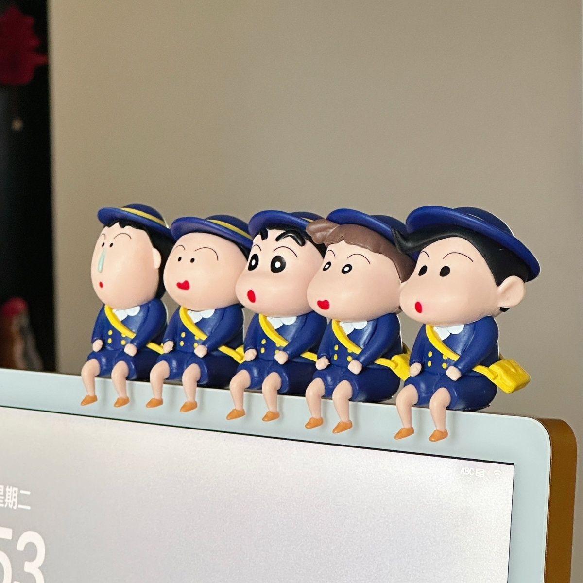 

Kawaii Crayon Shin-Chan 5Pcs Nohara Shinnosuke Nene Anime Figure Ornament Car Screen Decoration Toys Model Girls Gift