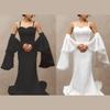 Maniche a Rete con Bordi in Pizzo, Protezione Solare Decorativa per Braccia, per Donne, Matrimoni all'Aperto e Occasioni Formali