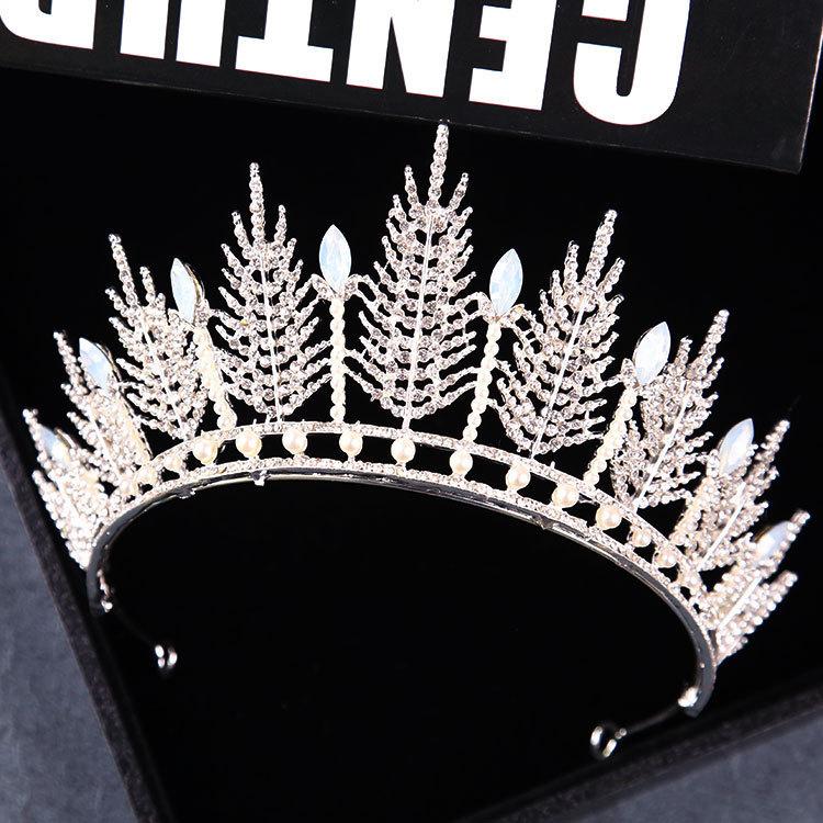

Тиара в корейском стиле для невесты, роскошная, блестящая, со стразами, большая корона, повязка на голову, принцесса, аксессуары для волос, узел, свадебная, серебристая, свадебные аксессуары