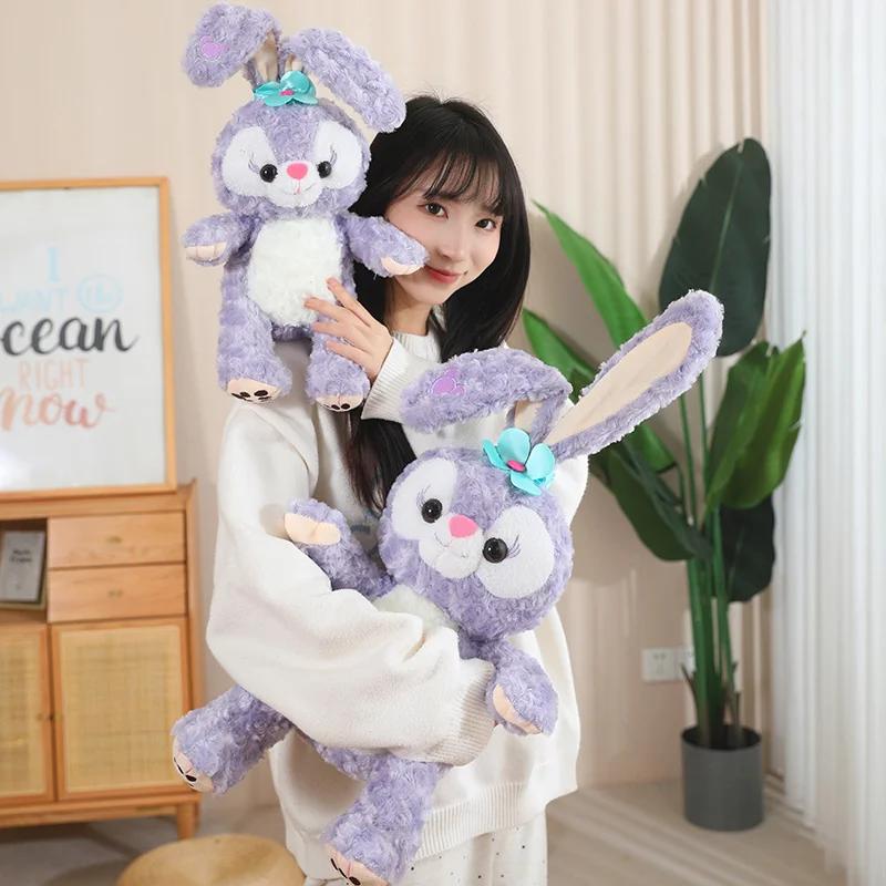 Non-Toxic Cartoon Stellalou Plush Toy Big Size Rabbit Stuffed Anime Plushies Cute Soothing Doll Room Decor Birthday Gifts Children