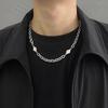 Wang Jiaer's Same Titanium Steel Necklace Men's Niche Design Trend Hip-hop High-end Clavicle Chain Versatile Accessories Women