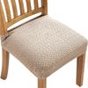 Elastic Solid Color Stretch Jacquard Chair Cushion Cover for Dining Chairs
