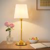 Fabric Desk Lamp Rechargeable Touch Table Light for Restaurant Hotel Room Bedside Decor Lighing