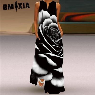 Women's Fashion Summer Spring Sleeveless V-Neck Casual Dresses