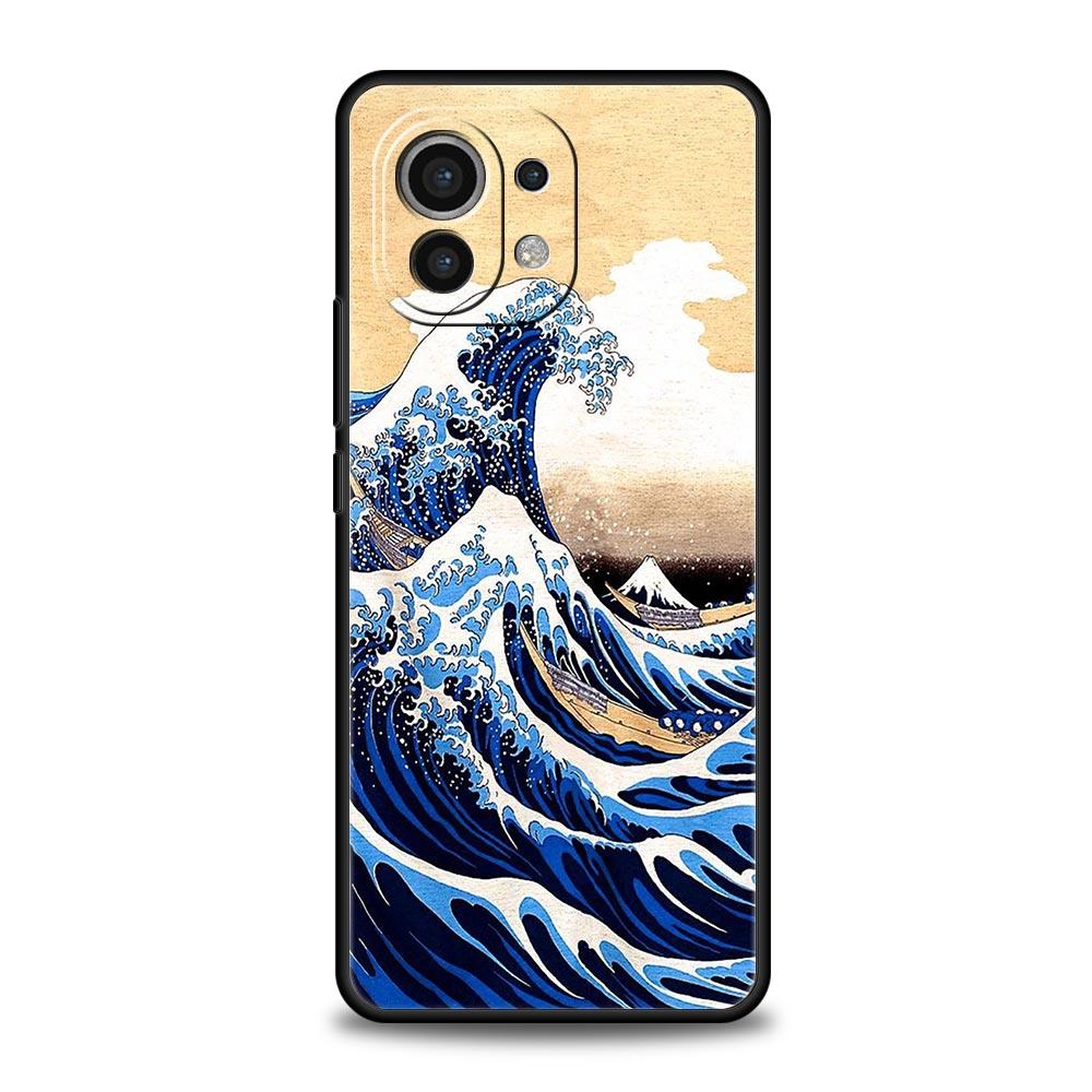 Phone Case For Xiaomi Mi 14 13 12 11 Lite 13T 12T 11x 11T 10T Pro 9T Note 10 Lite Soft Cover Japan The Great Wave Of Kanagawa