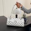 Damen Mode Koreanischer Polka Dot Print Retro Vielseitig Lässig Einzelne Schulter Unterarmtasche