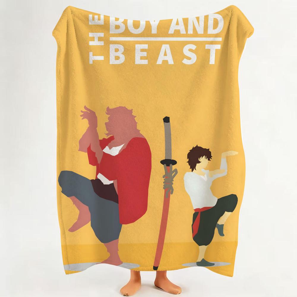 Movie T The B Boy a and t the B Beast Throw Flannel Throw Blanket Suitable for Sofa Living Room Bedroom 75cmx90cm