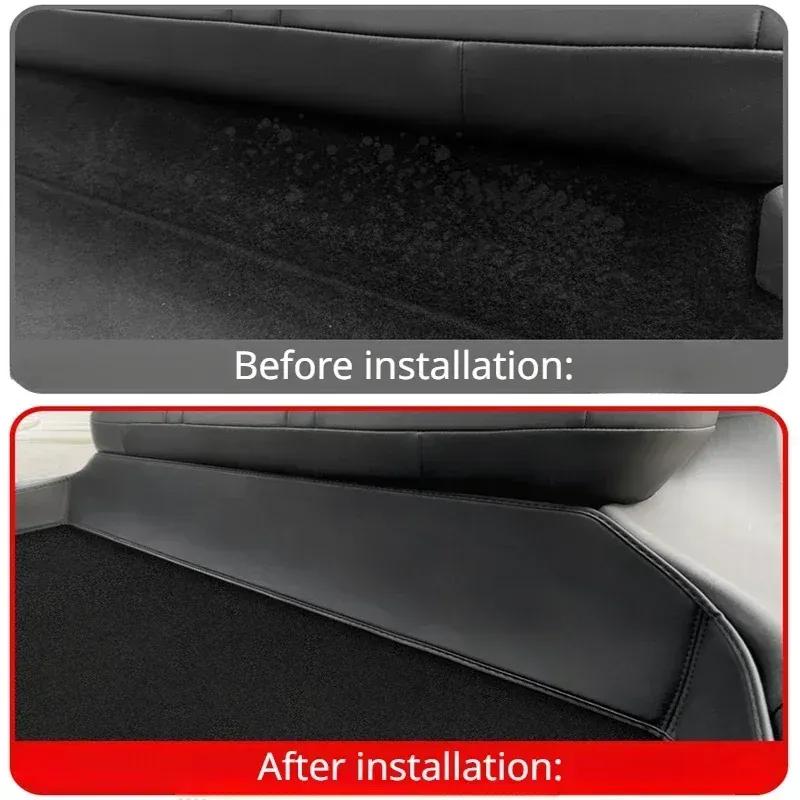 Rear Seat Lower Protective Mat for Tesla Model 3/Y/3+ -2024 Full Surround Cushion Protector Anti-Dirty Kick Pads Accessories