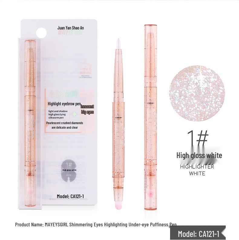 

Mayeys Girl Flirty Eyes Шелковистый матовый хайлайтер-карандаш CA121 белый/выделения