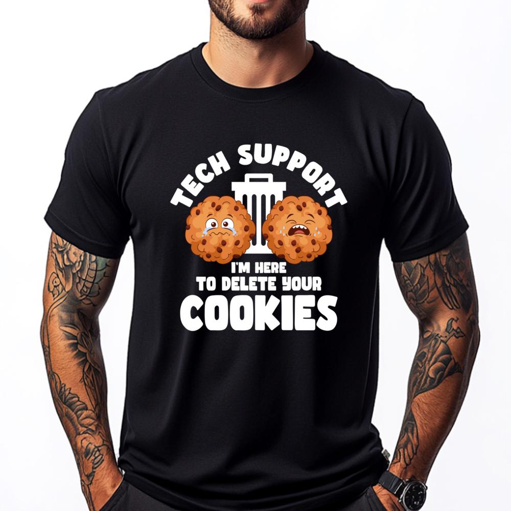 Tech Support Id 10t Specialist Computer It Sysadmin Mens Designer Clothes Oversized T Shirt Punk Style