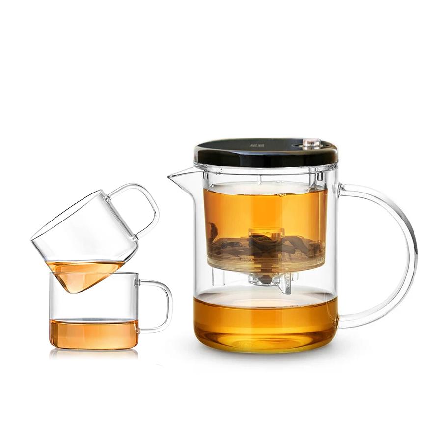 SAMADOYO Elegant Cup Insulation Separation Bubble Teapot Heat-resistant Glass Teapot Simple Filter Tea Cup