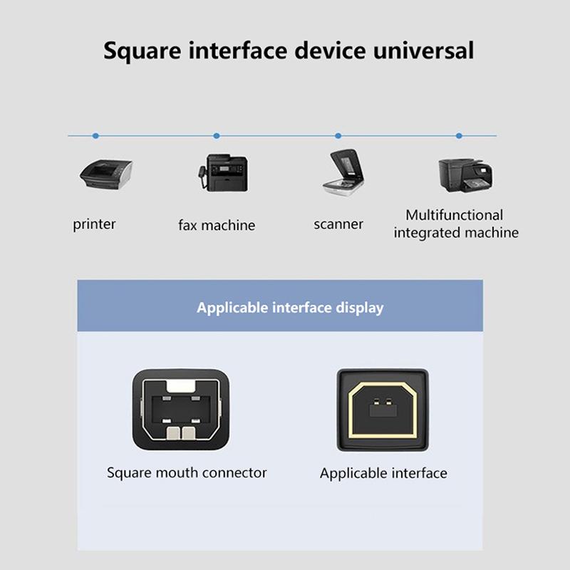 1.5/3/5M Usb Printer Cable Usb Type A To B Male To Male For Canon  Hp Label Printer Dac Usb Printe Usb 2.0 Printer Cable