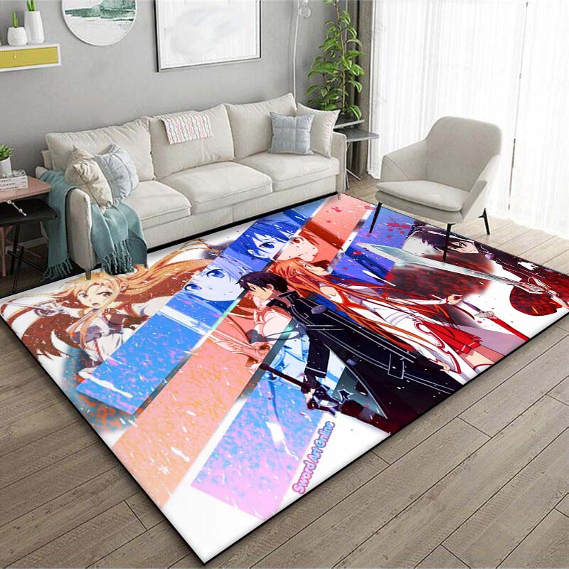 Anime S-Sword Art Online Printed Floor Mat Carpet 15 Sizes Living Room Bedroom Bedside Window Sill Bathroom Floor Mat Home Decor