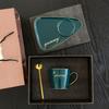Luxury Triangle Coffee Cup & Saucer Set with Spoon - Ideal Gift with Custom Logo
