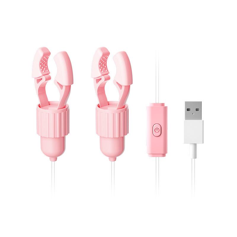 Comele Pink Jade Rabbit Vibrating Nipple & Tongue Licking Orgasm Device