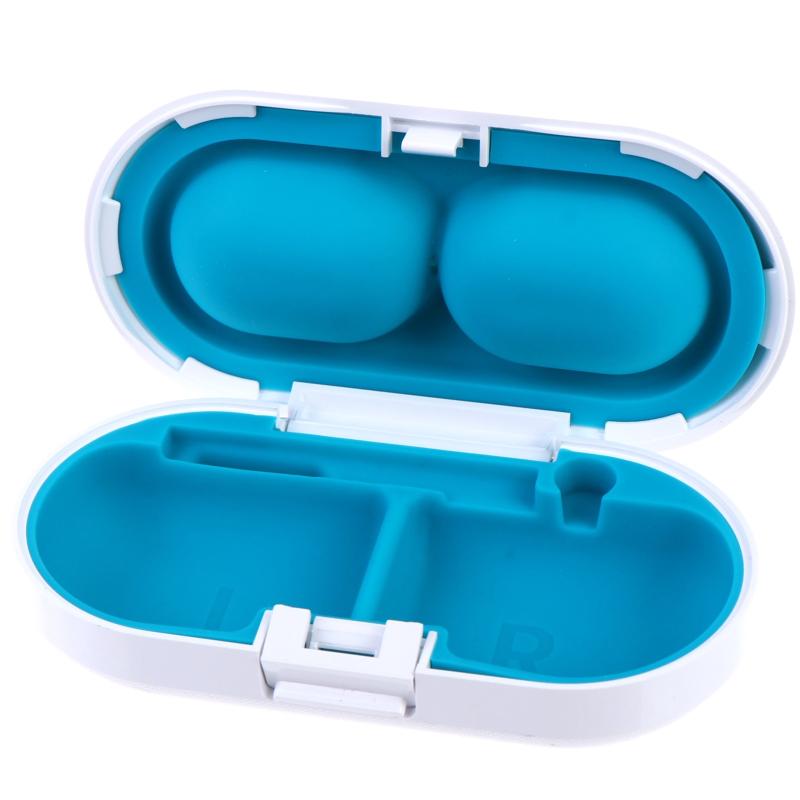 1Pcs Hard Shell Hearing Aid Protective Case Portable Water-resistant Storage Organizer for Outdoor Travel Use