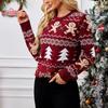 Gingerbread Man Jacquard Long Sleeve Christmas Sweater