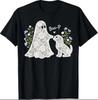 Boo-P Floral Ghost and Dog Halloween Boop Humor Design T-Shirt