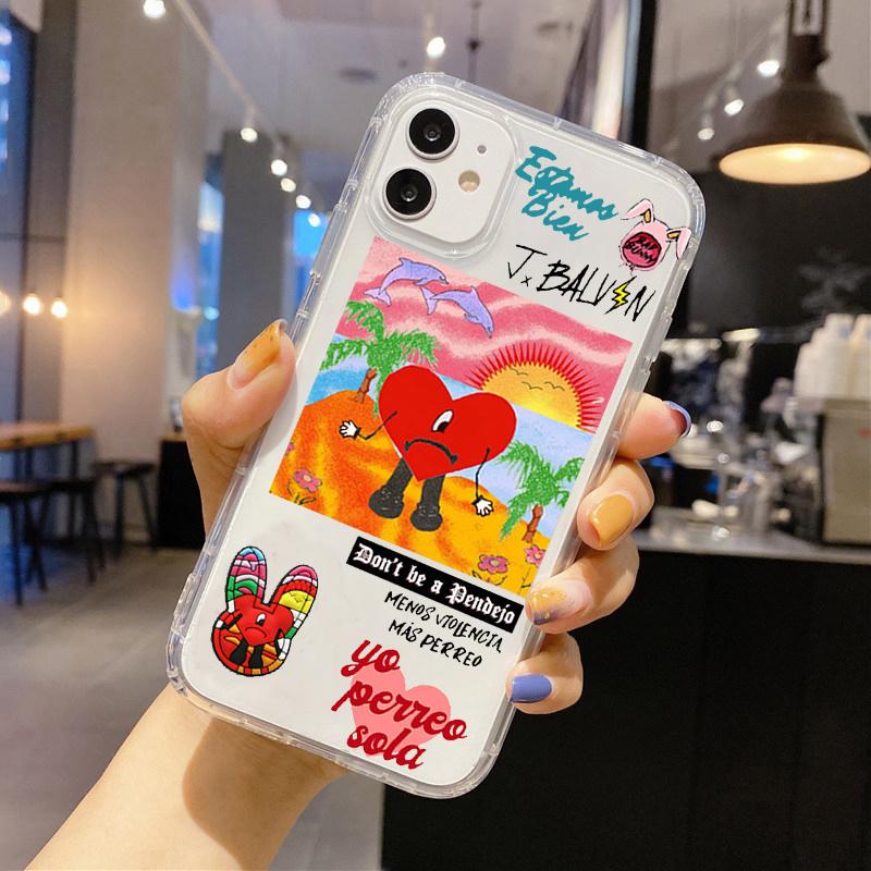 

Yo Perreo Sola Bad Bunny Maluma Phone Case For iPhone 17 16 15 11 12 13 14 Pro Max Mini 7 8 Plus 17E SE Soft Transparent Cover iPhone 15