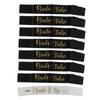 8Pcs Bride Bridesmaid Sash Gold Letters Hypoallergenic Material Wedding Bride To Be Sash Set for Wedding Parties Black