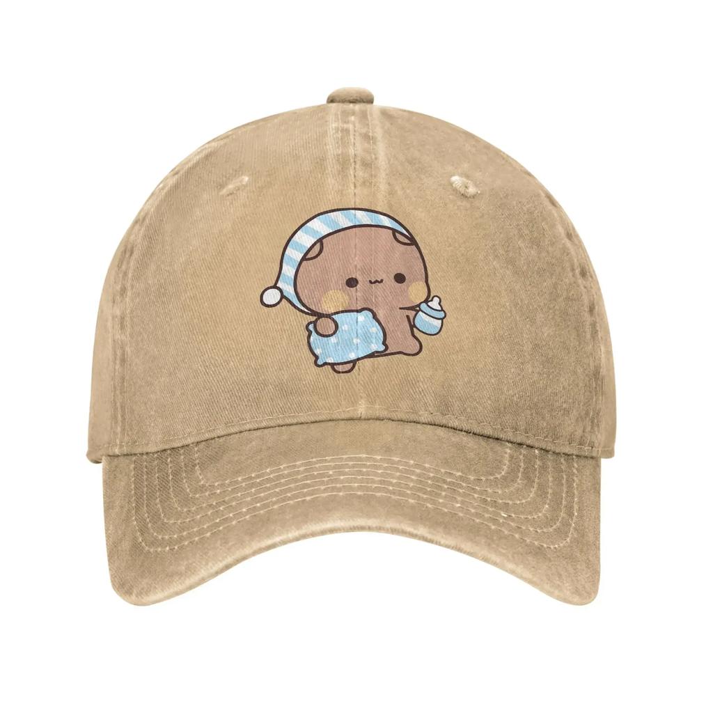 DuDu Bear Going To Sleep Casual Baseball Cap For UnisexTeens Summer with BuBu Panda Hunting Camping Trucker Hat Streetwear Cap