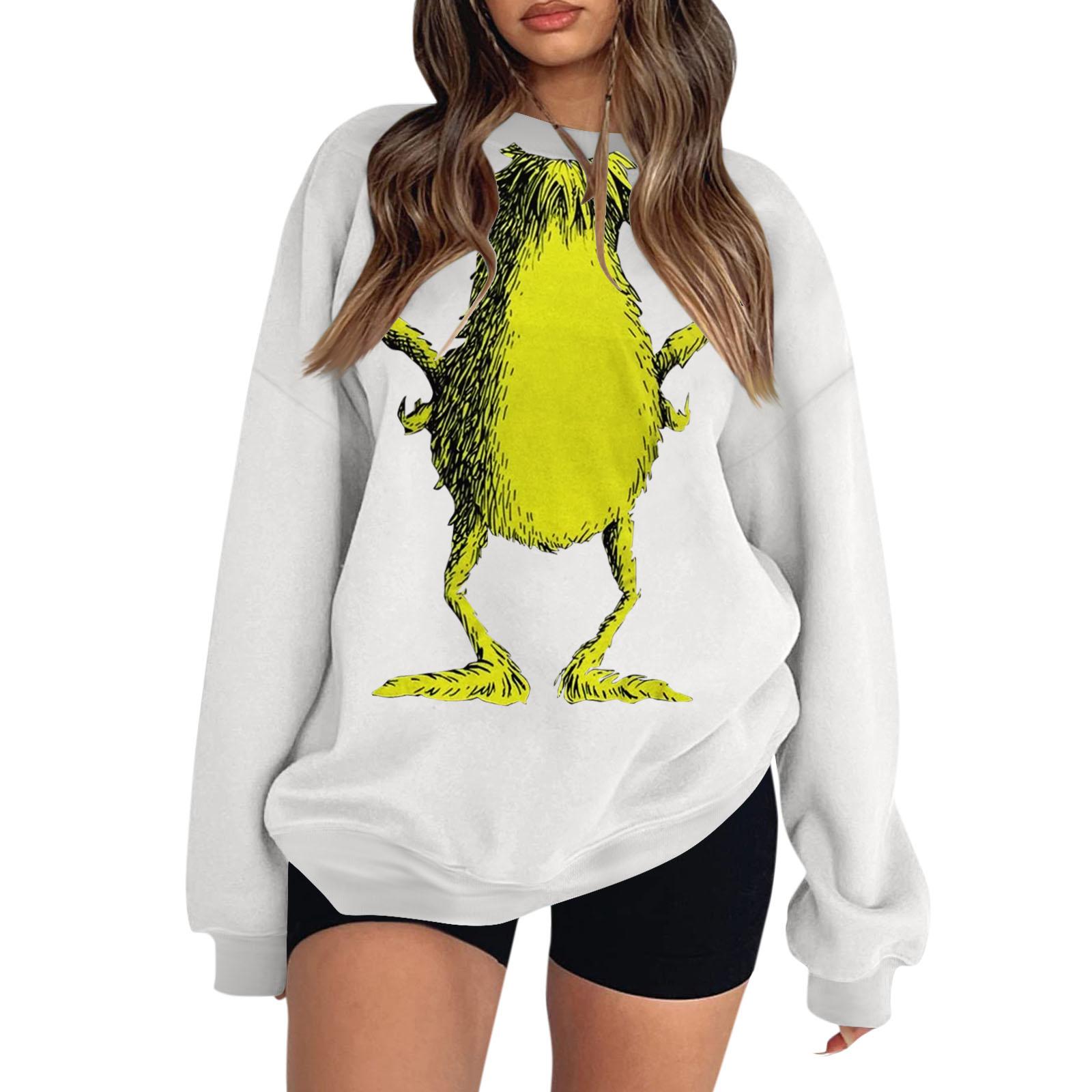 

Женская толстовка Colorblock с длинным рукавом и круглым вырезом, повседневная, удобная, свободная, легкая, женская толстовка M