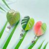 ID Card Clip Leaf ID Badge Reel Name Tag Easy Pull Buckle Retractable Badge Holder  Hospital Use
