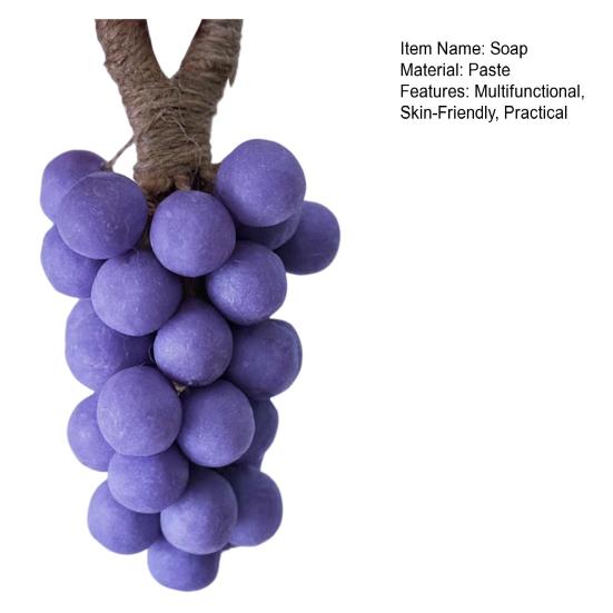 20/40Pcs Handmade Grape Cluster Soap Moisturizing Grape Soap Natural Cold-Process Soap for Face Body with Hanging Rope