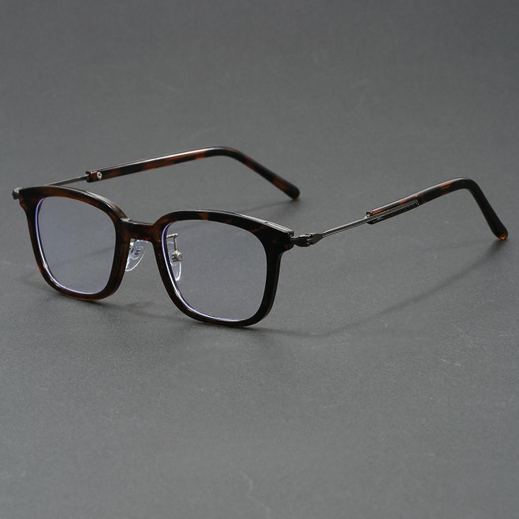 Japanese Acetate Vintage Square Glasses Frame Men'S Women'S Glasses Anti-Blue Light Prescription Optical Lens Glasses