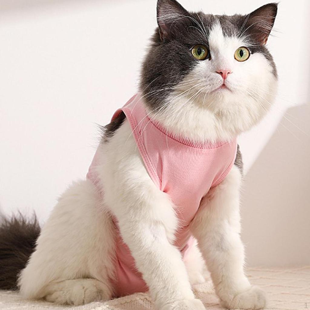 Cat Recovery Suit for After Spay Pet Physiological Clothes Skin Breathable Pajama Outfits