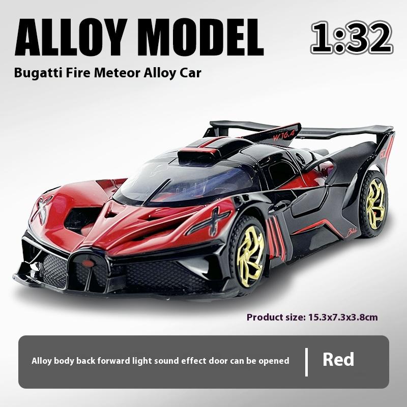 1:32 Scale Bugatti Alloy Die-Cast Car Model Simulation Sound And Light Racing Sports Car Children'S Toy Collection Ornament Gift