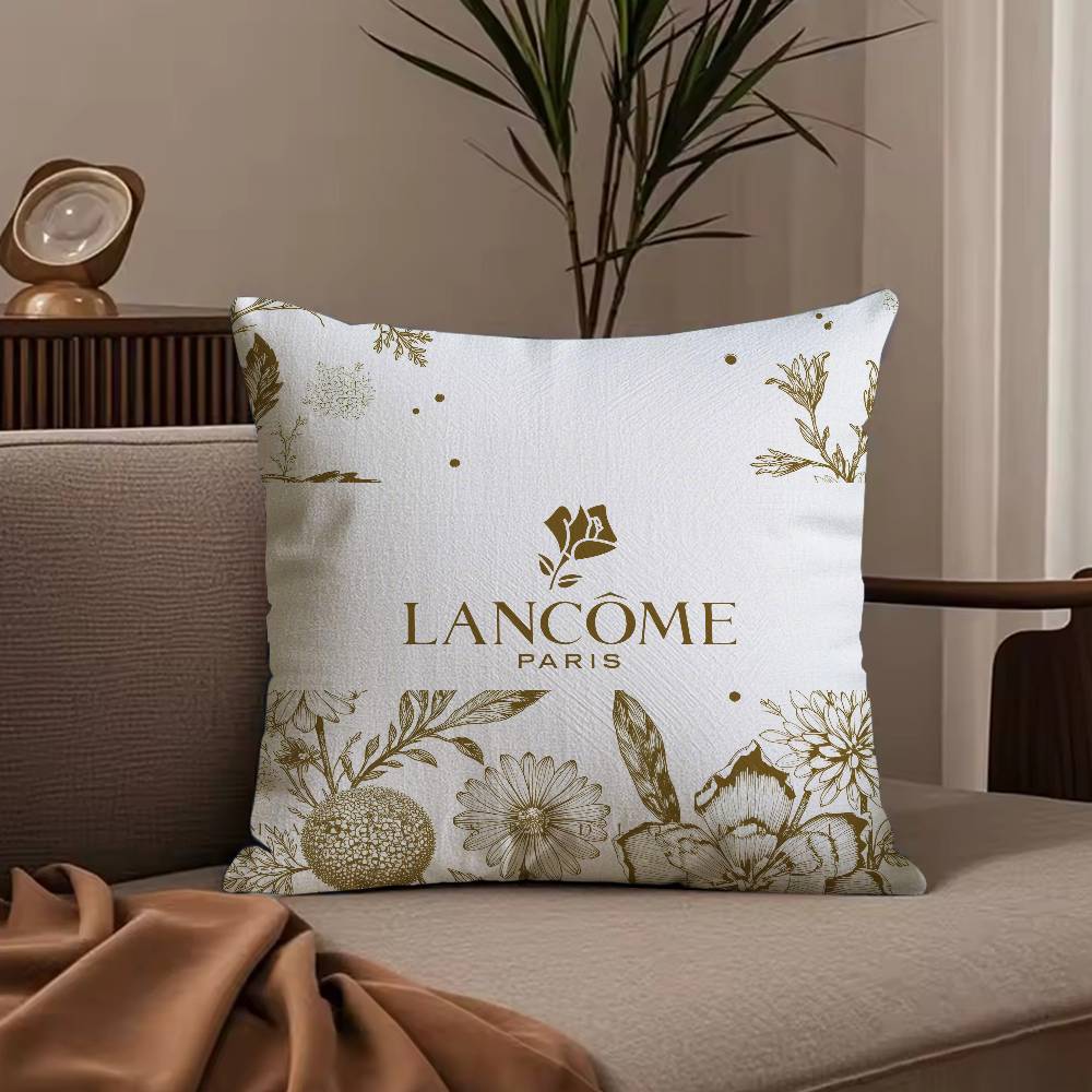 Fashion pattern L-L-LancomeS Pillow Case Anti-dustmite Pillowcase Invisible zipper silky short plush Sofa cushion cover
