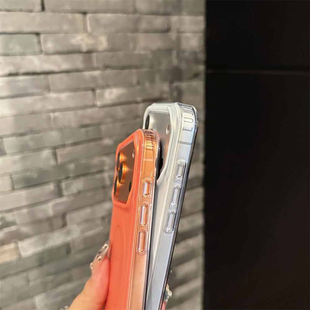 Frosted Magnetic Case For Magsafe Magnetic Phone Case For iPhone 17 16 15 Pro Max Air With Holder Wireless Charging Cover