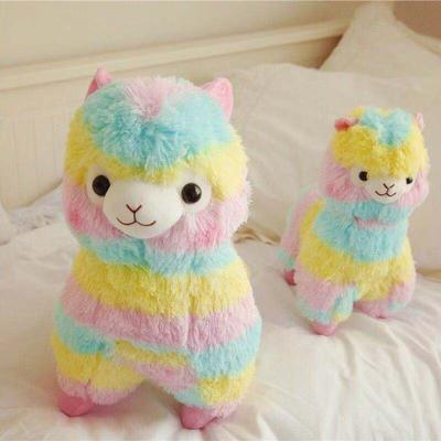 Gökkuşağı Llamacorn Alpaka Peluş Hayvanlar Oyuncak Sevimli Lama Bebek Gökkuşağı Alpaka Bebek Alpaka Peluş Oyuncak Yastıklar dolması lama büyük Sevimli Doğum Günü Hediyesi