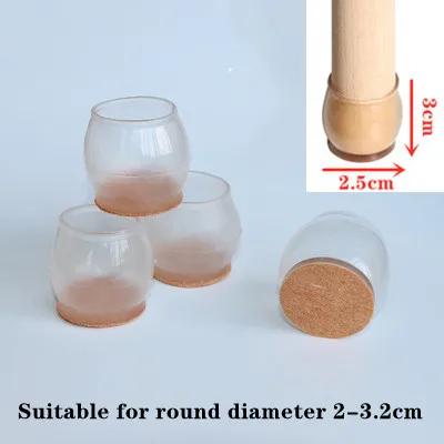 

4Pcs Silicone Chair Leg Caps Rectangle Square Round Non-slip Table rubber feet Pads Protection Bottom Cover Pads Floor protector