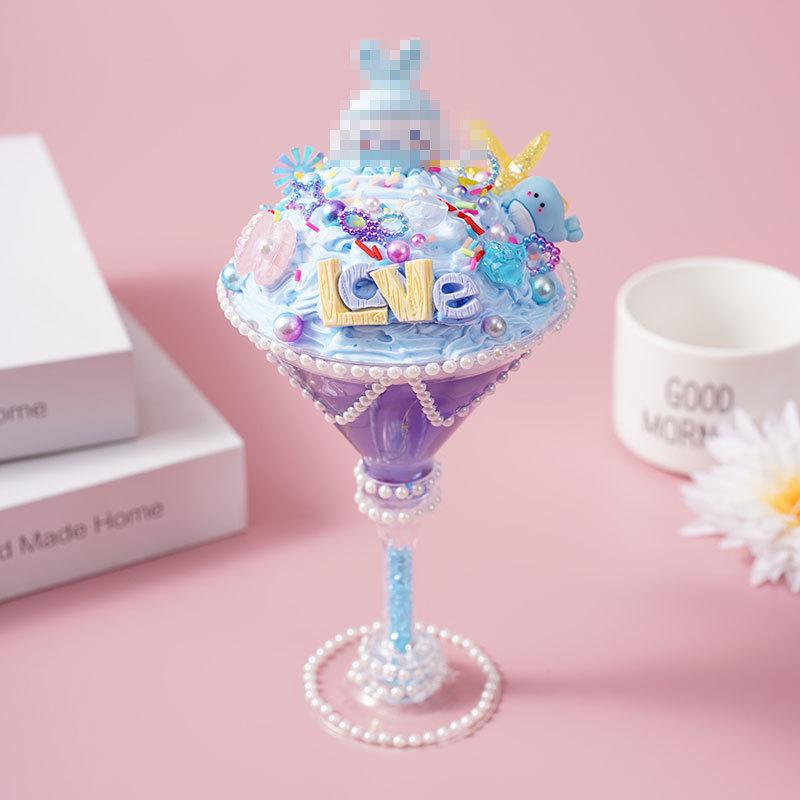 Kids' DIY Ice Cream Toy Set with Colored Clay & Crystal Mud